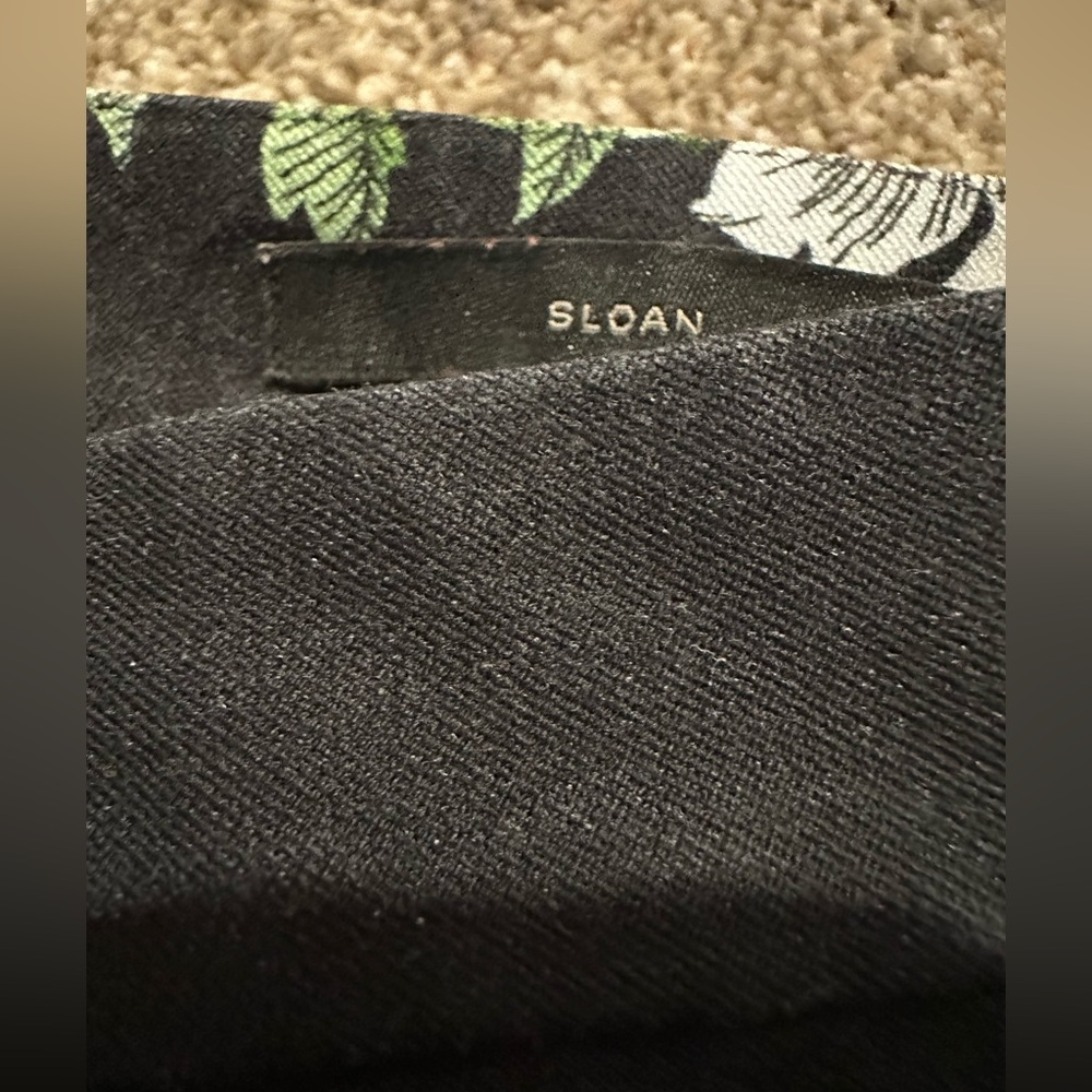 Banana Republic Floral Black Women's trousers/ dress pants size 2 petite - Picture 7 of 15